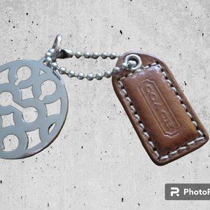 Coach Leather and Silver Handbag Hang fob